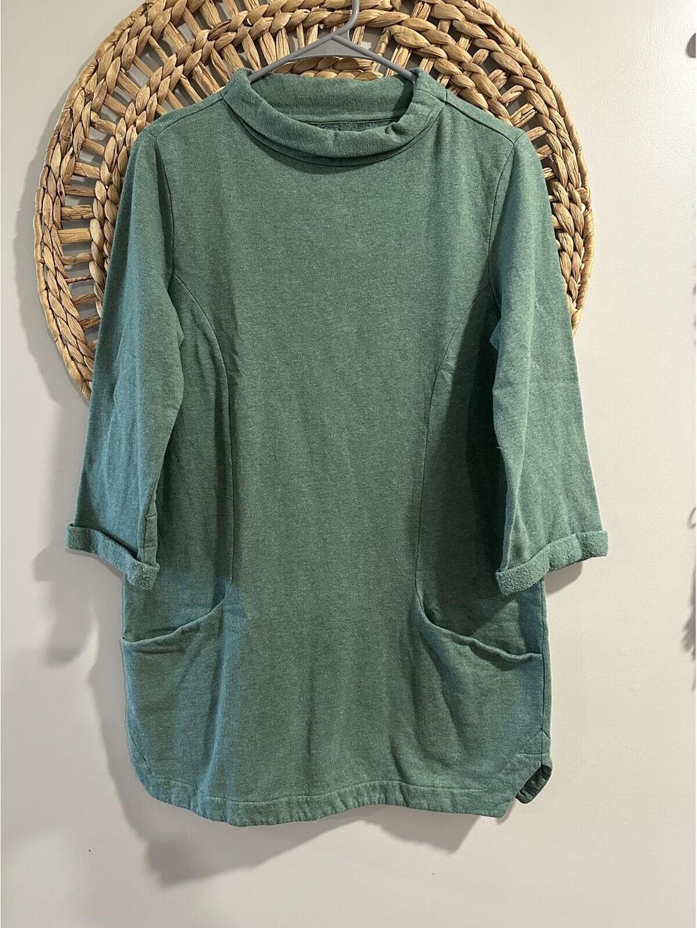 Seasalt Cornwall Organic Cotton Green Tunic Dress Size UK 8 / US 4